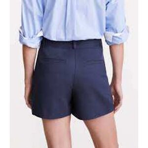 LOFT Mid-Rise Casual Outlet Navy Blue Cotton 6 Inch Short -‎ Size 14